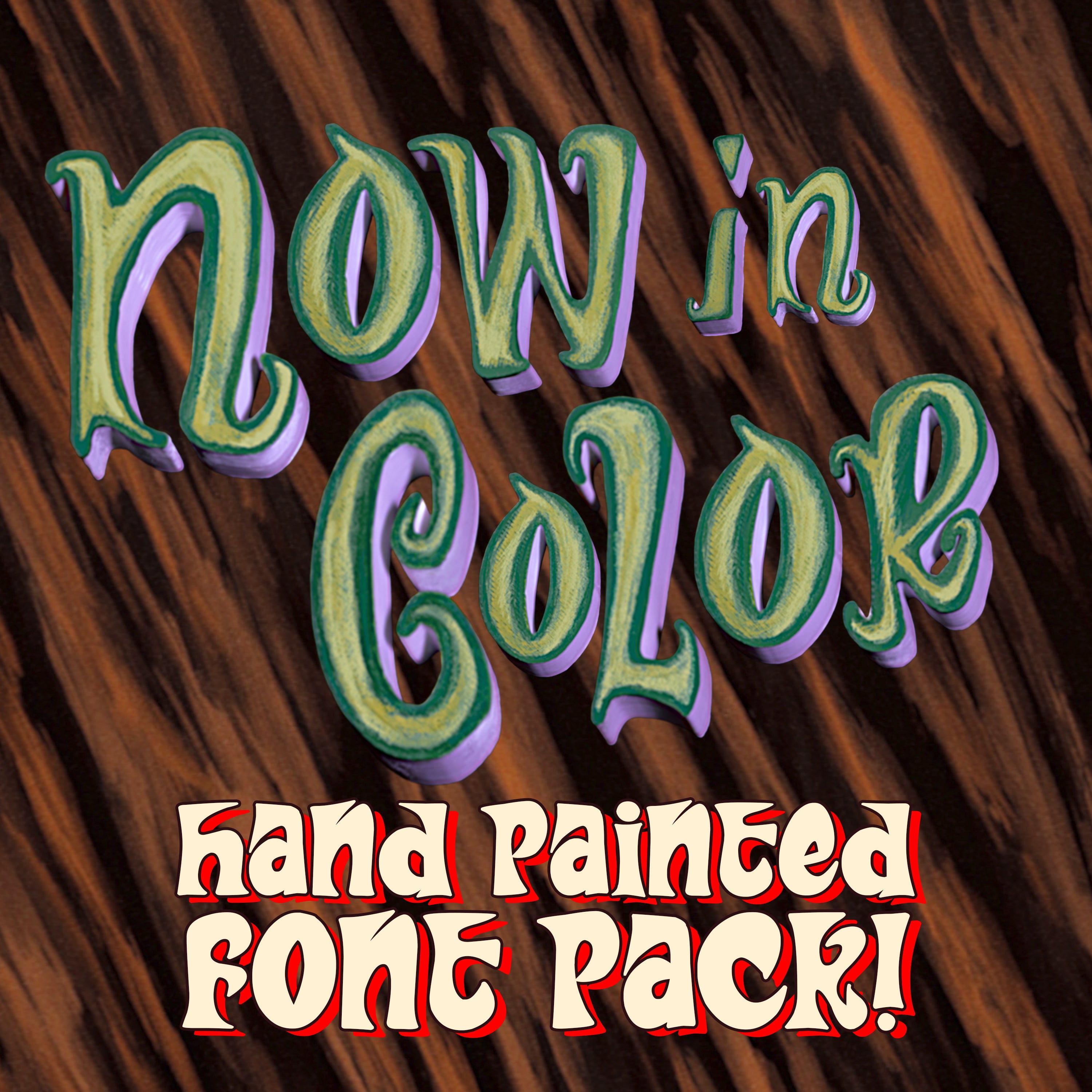 Now in Color! Handmade Font + Graphic Pack