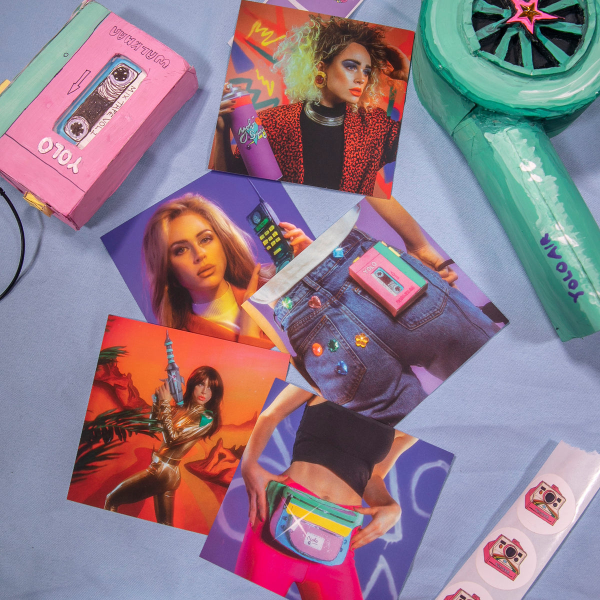 80s Aesthetic Postcard Pack - 5 Cards